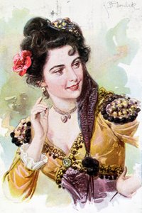 वोल्फगैंग एमेडस मोजार्ट (1756-91) द्वारा ओपेरा डॉन जियोवानी से ज़ेरलाइन, c.1900 द्वारा जर्मन स्कूल