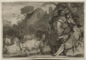 एक देवदूत अब्राहम के पुत्र के जन्म की भविष्यवाणी करता है, 1638। द्वारा गेरिट क्लेज़। ब्लेकर