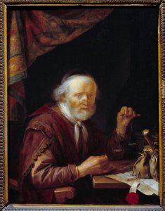 सोने का वजन करने वाला। जेरार्ड डू द्वारा पेंटिंग (1613-1675) ई.सी. होल।