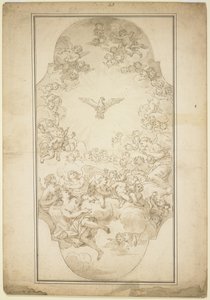 द होली घोस्ट, 1680s (ब्लैक चॉक के निशान पर पेन ब्राउन ब्राउन und und wash