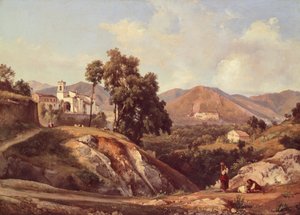 कैम्पानिया क्षेत्र का परिदृश्य, जियासिंटो गिगांटे द्वारा (1806-1876), इटली