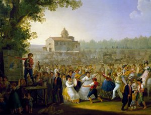 मैडोना डेल'आर्को का नियति उत्सव, जियासिंटो गिगांटे द्वारा पेंटिंग (1806-1876), विवरण द्वारा गियासिंटो गिगांटे
