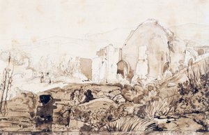 बाया में डायना का मंदिर, c.1844 द्वारा गियासिंटो गिगांटे