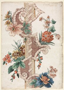 वर्टिकल डेकोरेटिव फ्लोरल बैंड, 1773।