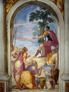 Scipio की दया, Scipio ने पराजित अलुशियो को अपनी पत्नी के साथ फिर से मिला दिया