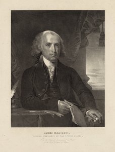 जेम्स मैडिसन, संयुक्त राज्य अमेरिका के चौथे राष्ट्रपति, c.1828 (लिथो) द्वारा गिल्बर्ट (बाद) स्टुअर्ट