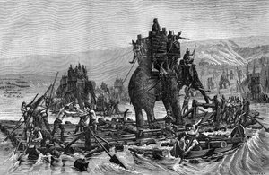 हैनिबल ने रोन को पार करते हुए, 218 ईसा पूर्व 1882-1884 द्वारा गिल्बर्ट