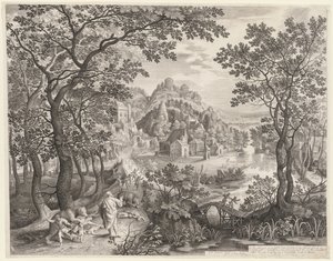 एलीशा बेथेल के बच्चों को कोसते हुए, जो बीयर्स द्वारा खाए जा रहे हैं, 1602।