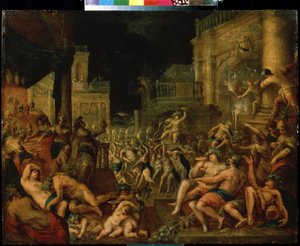 बैकस और सिलेनस के सम्मान में मिडास का पर्व। गिलिस वैन वाल्केनबोर्च (1570-1622) द्वारा बनाई गई पेंटिंग। लकड़ी पर तेल, आयाम: 61.6 x 78.7 सेमी। फ्लेमिश बारोक कला। पुश्किन म्यूजियम ऑफ फाइन आर्ट्स, मॉस्को। द्वारा गिलिस वैन वल्केनबोरच
