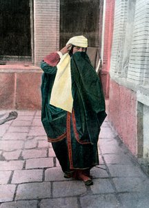 पारंपरिक वेशभूषा में फारसी महिला, c1890।
