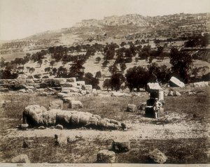एग्रीजेंटो: बृहस्पति के मंदिर के खंडहरों का एक दृश्य द्वारा जियोर्जियो गर्मी