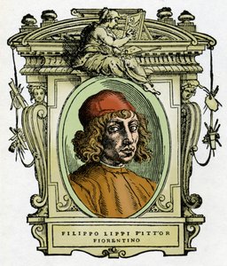 फिलिपो लिप्पी का पोर्ट्रेट (1406-1469) फ्लोरेंटाइन पेंटर। जियोर्जियो वासरी द्वारा "द लाइफ ऑफ पेंटर्स" से जाइलोग्राफी। द्वारा जियोर्जियो वासरी