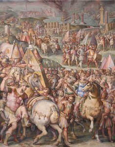 सम्राट मैक्सिमिलियन ने लिवोर्नो की घेराबंदी की, 1568-1571 द्वारा जियोर्जियो वासरी