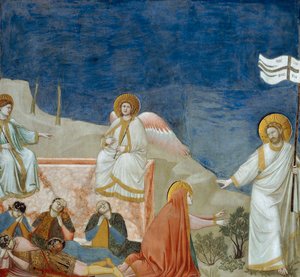 क्राइस्ट का पुनरुत्थान, जीवन से विस्तार और मसीह का जुनून, Giotto . द्वारा
