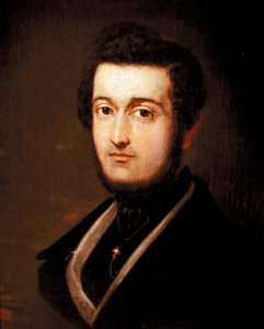 पैट्रियट और संगीतकार पिएरो मारोंसेली (1795-1846) का पोर्ट्रेट जियोवानी कार्नोवली डिट इल पिकियो (1804-1873) 1839 द्वारा पेंटिंग रोम, म्यूजियो डेल रिसोर्गिमेंटो