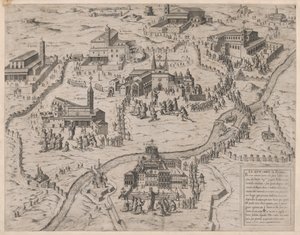 रोमन भव्यता का दर्पण: रोम के सात चर्च ले सेट्टे चीज दी रोमा, 1575., 1575। द्वारा जियोवानी एम्ब्रोगियो ब्रंबिला।