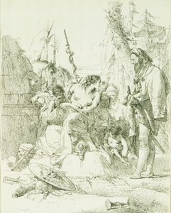 Giambattista Tiepolo (1696-1770) द्वारा Capriccio, उत्कीर्णन द्वारा जियोवन्ती बतिस्ता टाईपोलो