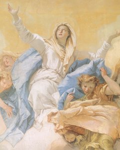 मैरी की धारणा, Giambattista Tiepolo (1696-1770), फ्रेस्को, विस्तार, पवित्रता की वक्तृत्व, उडीन, इटली द्वारा द्वारा जियोवन्ती बतिस्ता टाईपोलो