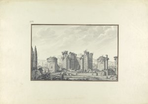 Kizil Avlu, सेंट्रल हॉल, Pergamon में (कलम और स्याही और कागज पर धो) द्वारा जियोवन्नी बतिस्ता बोर्रा