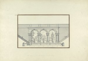 लाओडिसिया में दूसरा रंगमंच का पुनर्निर्माण, c.1750 (कलम और स्याही और ग्रेफाइट ओवर पेपर पर) द्वारा जियोवन्नी बतिस्ता बोर्रा