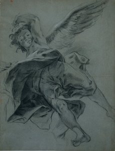 एक उड़ता हुआ देवदूत (रेक्टो) द्वारा Giovanni Battista Piazzetta