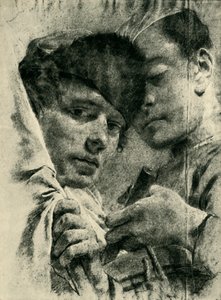 ड्रमर और ध्वजवाहक, 18 वीं सदी के मध्य में, 1943।