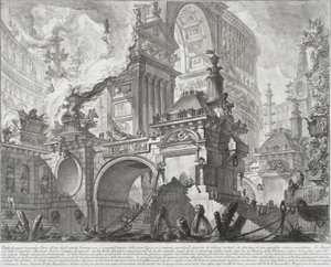 1761-80 के बड़े बाजार में खुलने वाले प्राचीन रोम के उपयोग के लिए एक विशाल और शानदार हार्बर का हिस्सा
