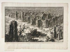 एंटोनिन स्नानगृह (काराकल्ला के स्नानगृह) के खंडहर, रोम के दृश्य से द्वारा Giovanni-Battista Piranesi
