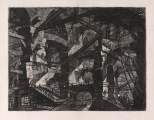 गॉथिक आर्क, प्लेट 14 कारसेरी डी से द्वारा Giovanni-Battista Piranesi