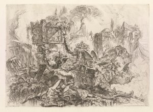 नीरो का मकबरा, ग्रोटेस्क से द्वारा Giovanni-Battista Piranesi