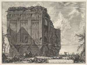 अल्बानो प्राचीन मंदिर के लिए सड़क पर तथाकथित सैलस का मंदिर, जिसे आमतौर पर ..., ca. 1763। द्वारा जियोवन्नी बतिस्ता पिरनेसी