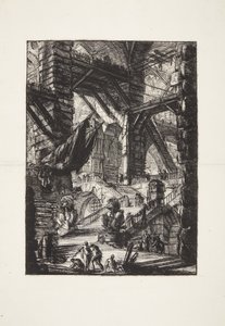 ट्राफियों के साथ सीढ़ी द्वारा Giovanni Battista Piranesi