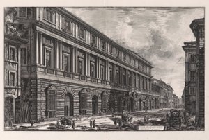 स्टॉपानी पैलेस का दृश्य। राफ़ेल डी द्वारा वास्तुकला द्वारा Giovanni-Battista Piranesi