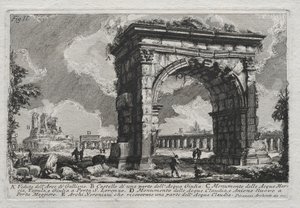 गैलिएनस के आर्क का दृश्य द्वारा Giovanni Battista Piranesi