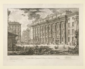 रोम के दृश्यों से पियाज़ा डी पिएत्रा में कस्टम्स हाउस का दृश्य द्वारा Giovanni-Battista Piranesi