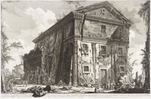 Bacchus के मंदिर का दृश्य, 1760-78 द्वारा जियोवन्नी बतिस्ता पिरनेसी