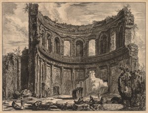 रोम के दृश्य: हैड्रियन के विला के पास अपोलो मंदिर के अवशेष द्वारा Giovanni-Battista Piranesi