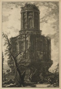 रोम के दृश्य: मकबरा, जिसे ला कोनोचिया कहा जाता है, 1776। द्वारा जियोवन्नी बतिस्ता पिरनेसी