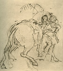 एक सवार अपने घोड़े पर झुका, c1740s, 1928 द्वारा जियोवन्ती बतिस्ता टाईपोलो