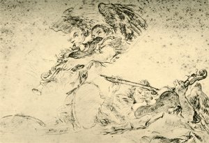 एन्जिल्स म्यूज़िकल इंस्ट्रूमेंट्स बजाते हुए, c1755, 1928 द्वारा जियोवन्ती बतिस्ता टाईपोलो
