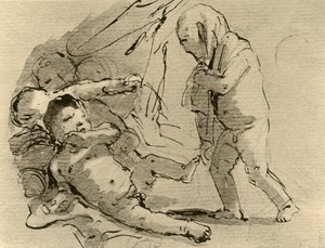 अन्य बच्चों को डराने वाले कामदेव, c1757, 1928 द्वारा जियोवन्ती बतिस्ता टाईपोलो