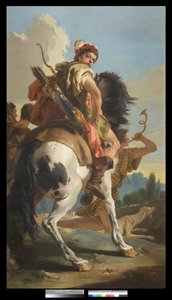 हंटर ऑन हॉर्सबैक, 1718-30 द्वारा जियोवन्ती बतिस्ता टाईपोलो