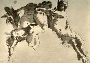 अम्फोरा के साथ पुरुष और महिला Faun, 18 वीं सदी के मध्य, 1928 द्वारा जियोवन्ती बतिस्ता टाईपोलो