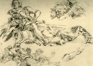 अधिकारी ने एक तोप, 1752-1753, 1928 के पास घेरा डाला द्वारा जियोवन्ती बतिस्ता टाईपोलो