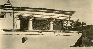 एक विला का स्तंभ हॉल, 1757, 1928 द्वारा जियोवन्ती बतिस्ता टाईपोलो