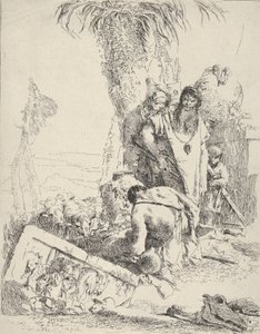दो जादूगरों के साथ चरवाहा, शेर्ज़ी से, सीए। 1743-57। द्वारा जियोवन्ती बतिस्ता टाईपोलो