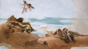 सी से पहले काउंसेल के व्यक्तित्व के साथ एक सीलिंग के लिए अध्ययन। 1762. द्वारा जियोवन्ती बतिस्ता टाईपोलो