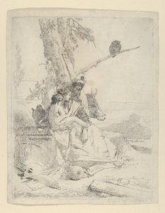 शेरज़ी से ओरिएंटल किसान का परिवार, सीए। 1740. द्वारा जियोवन्ती बतिस्ता टाईपोलो
