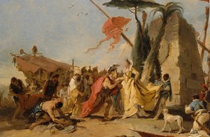 एंटनी और क्लियोपेट्रा की बैठक, सीए। 1745-1747। द्वारा जियोवन्ती बतिस्ता टाईपोलो
