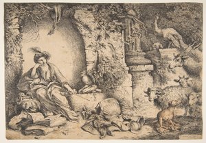 Ulysses के साथियों के साथ Circe जानवरों में बदल गया, 1650-51।
